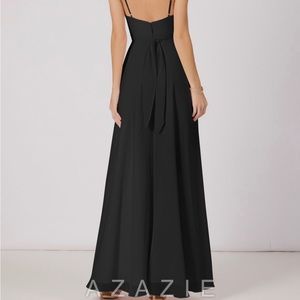 Black long bridesmaids dress